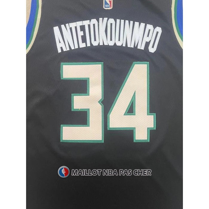 Maillot Milwaukee Bucks Giannis Antetokounmpo NO 34 Statement 2022-23 Noir